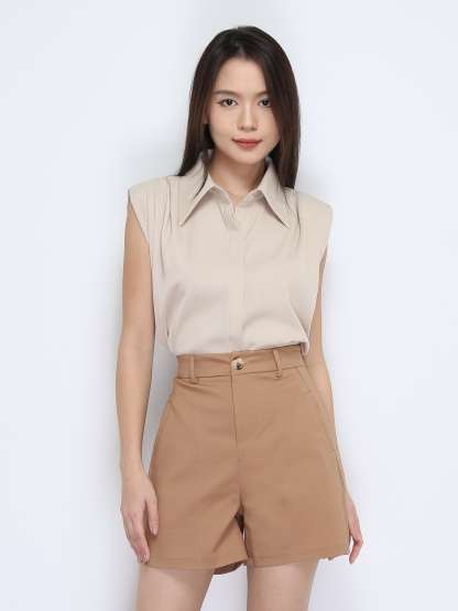 Front Button Front Pocket Short Pant DJ052