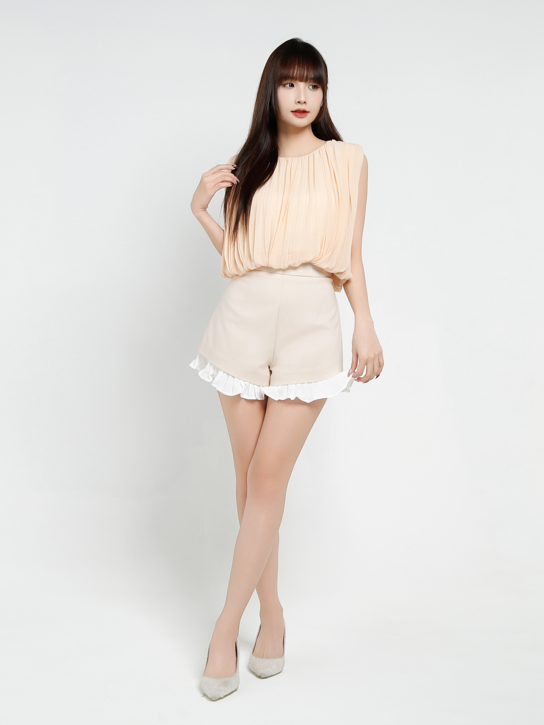 High Waist Ruffles Short Pants 37032