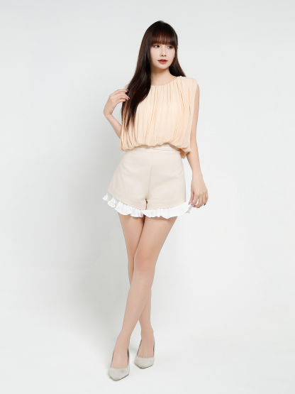 High Waist Ruffles Short Pants 37032