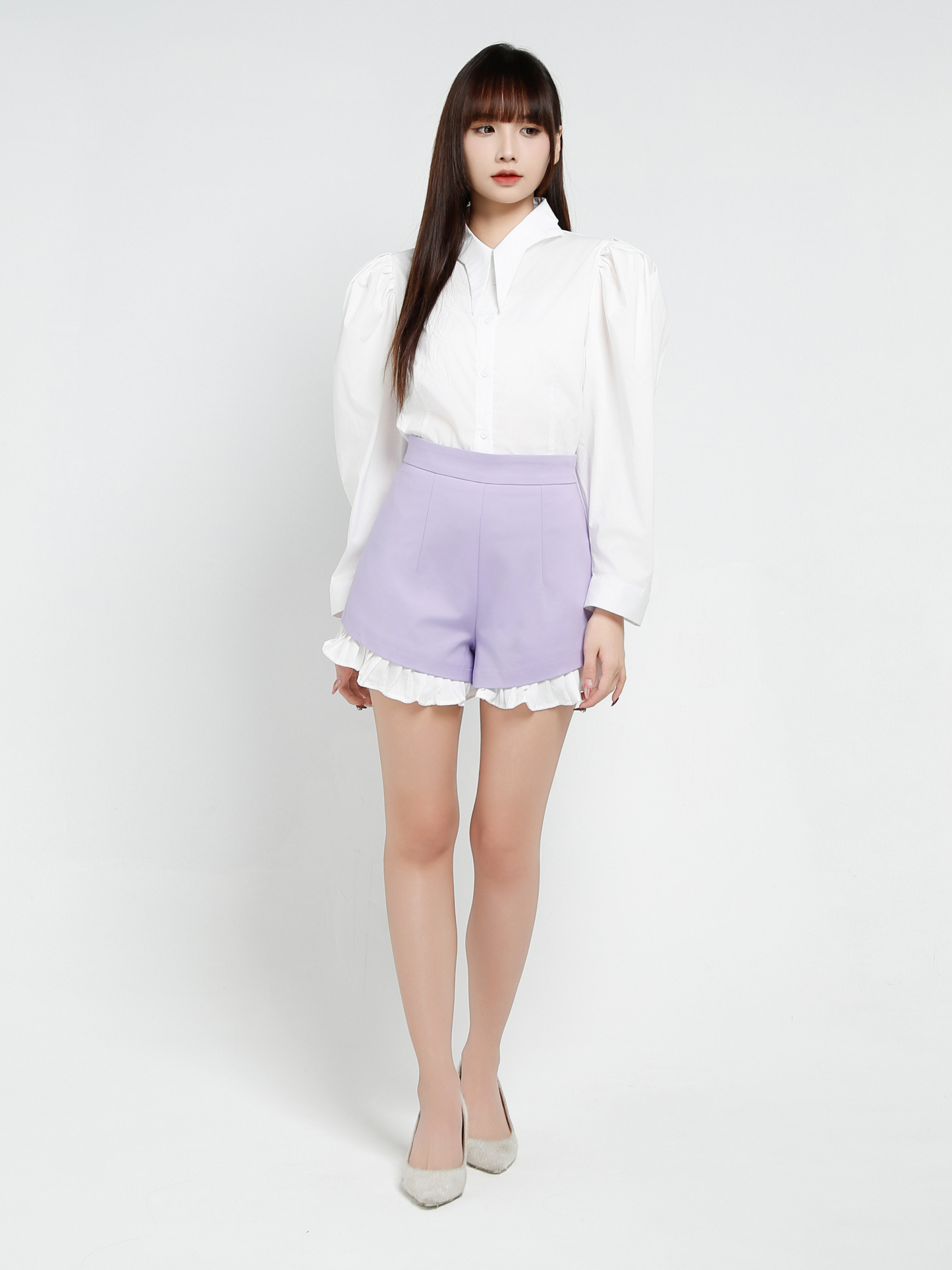 High Waist Ruffles Short Pants 37032