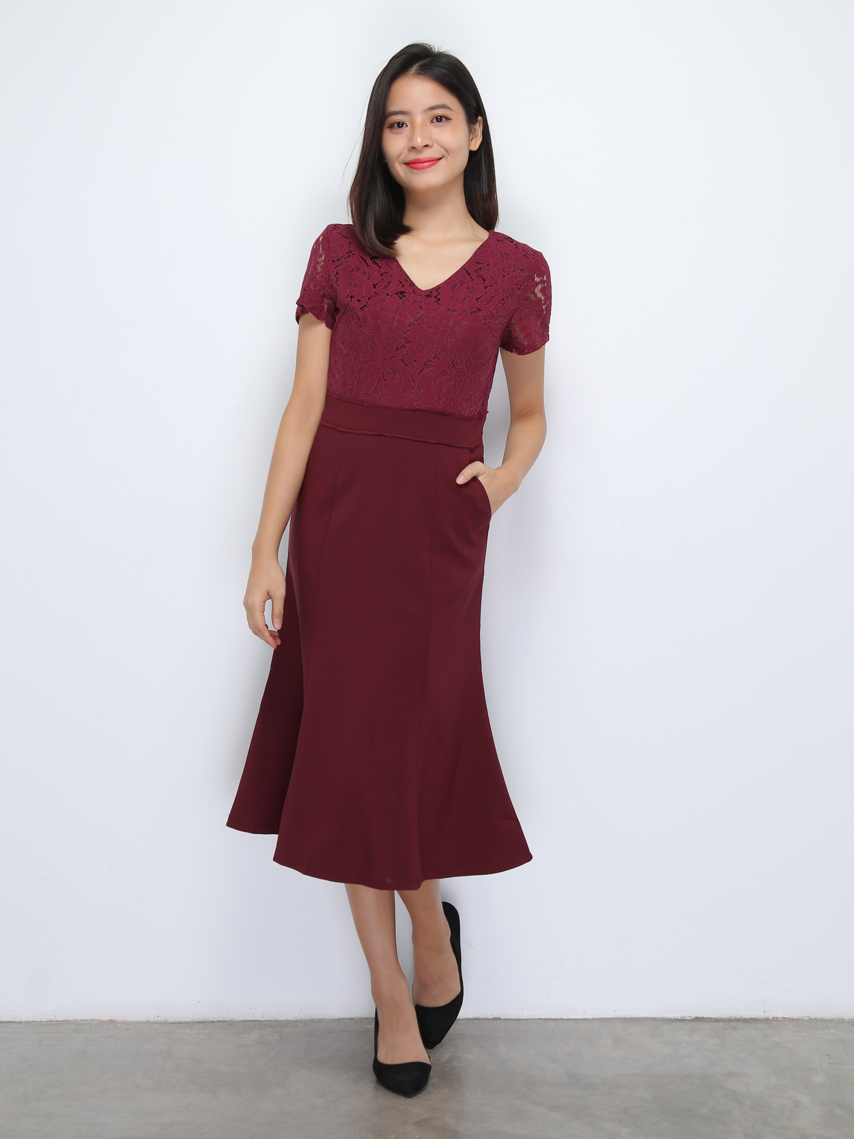 With Lace Dress 37021