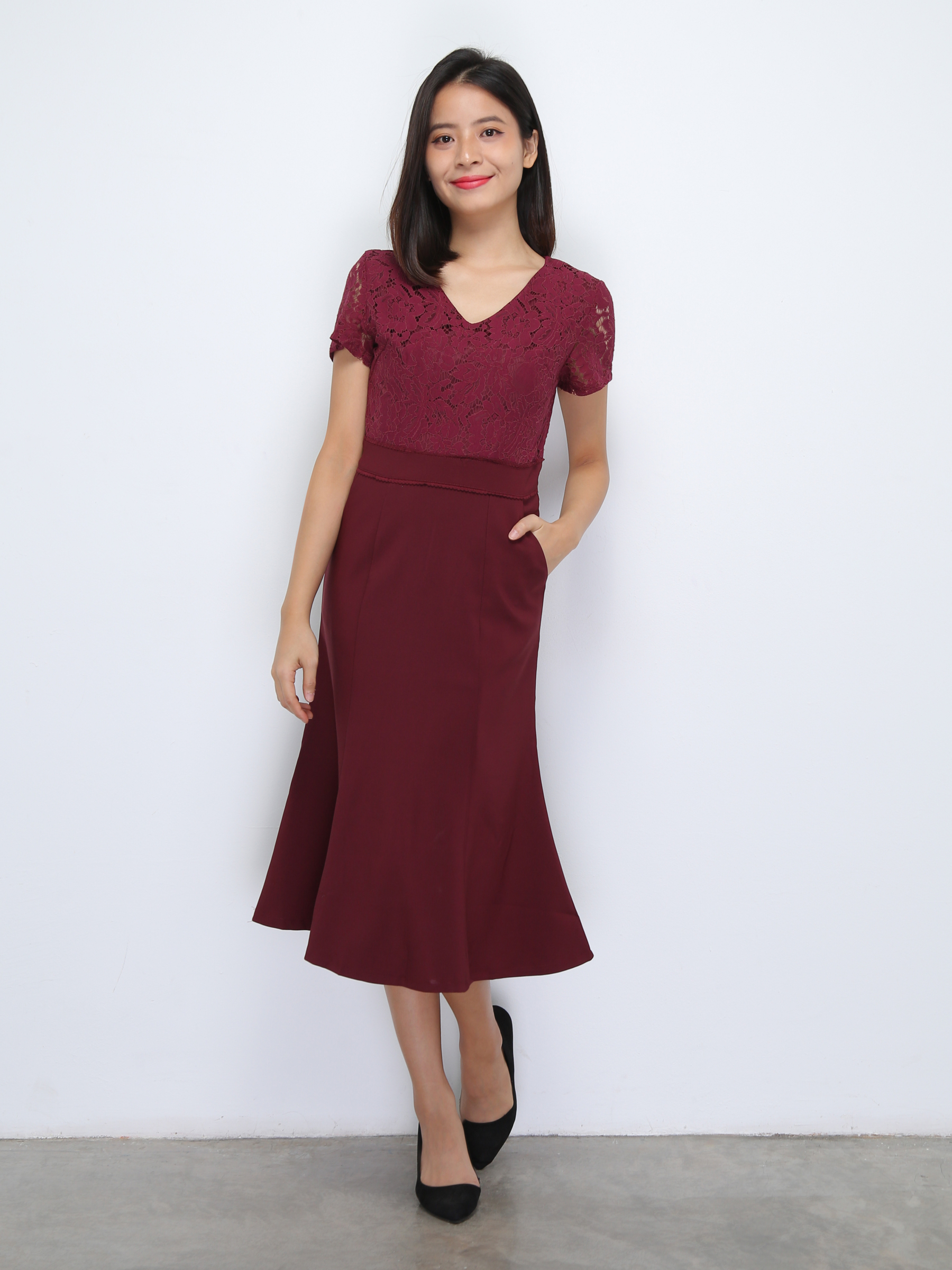 With Lace Dress 37021