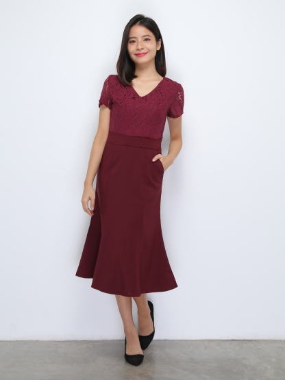 With Lace Dress 37021