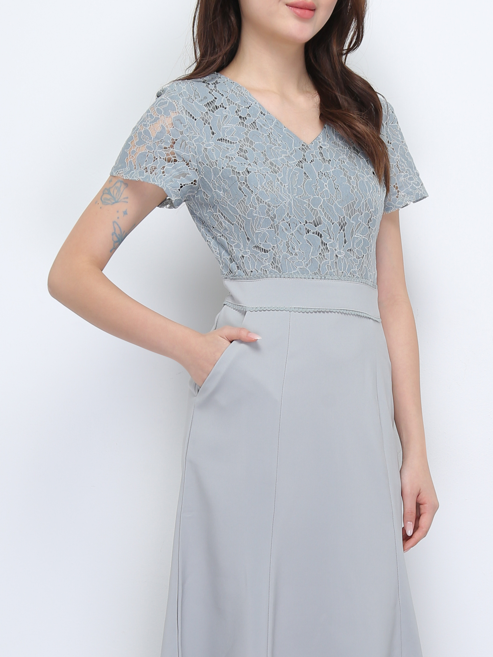 With Lace Dress 37021