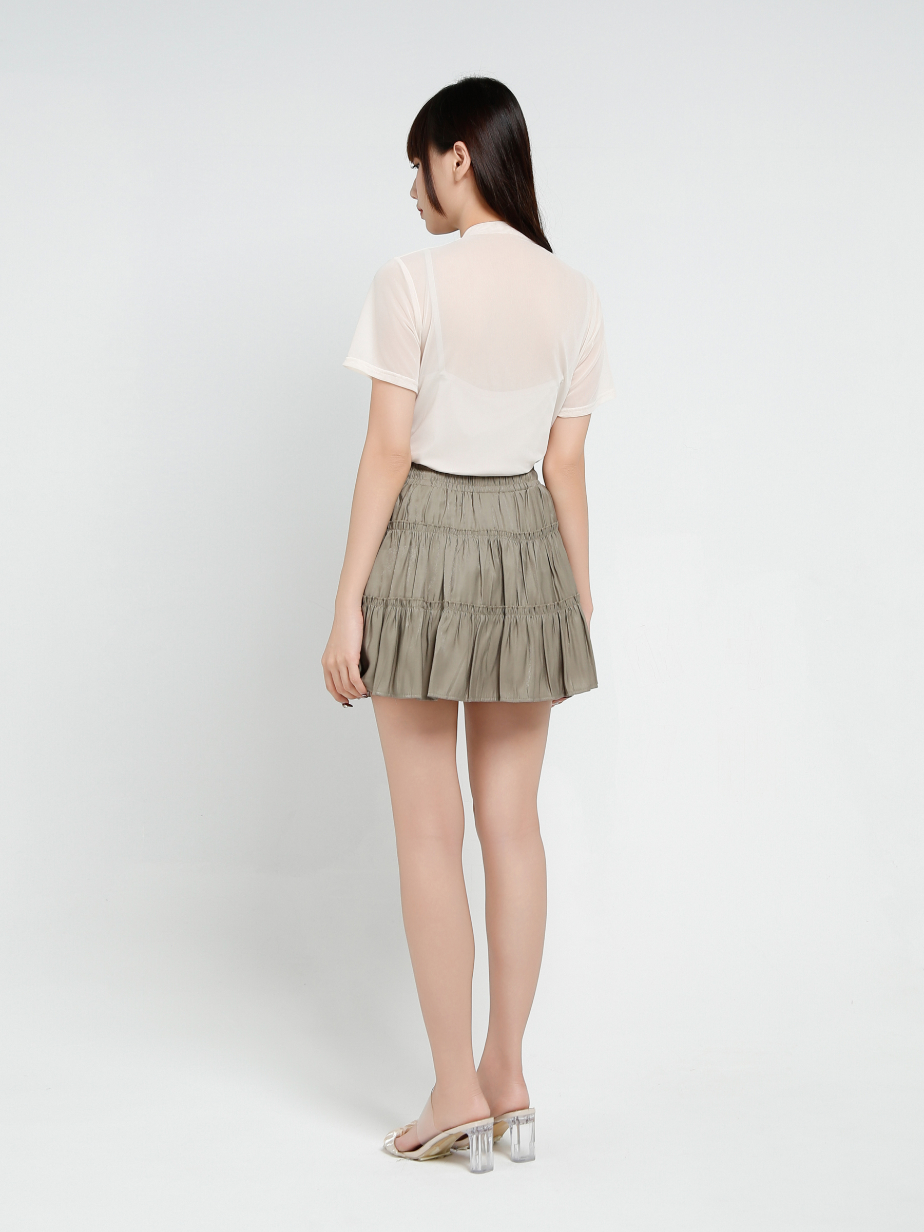 High Waist Pleated Skirt Pants 34278