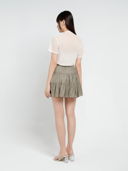 High Waist Pleated Skirt Pants 34278