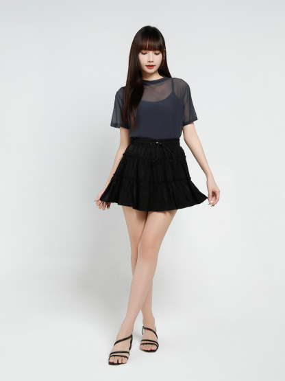 High Waist Pleated Skirt Pants 34278