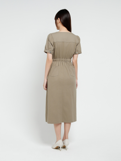 Front Breasted Button Dress 37035