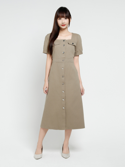 Front Breasted Button Dress 37035