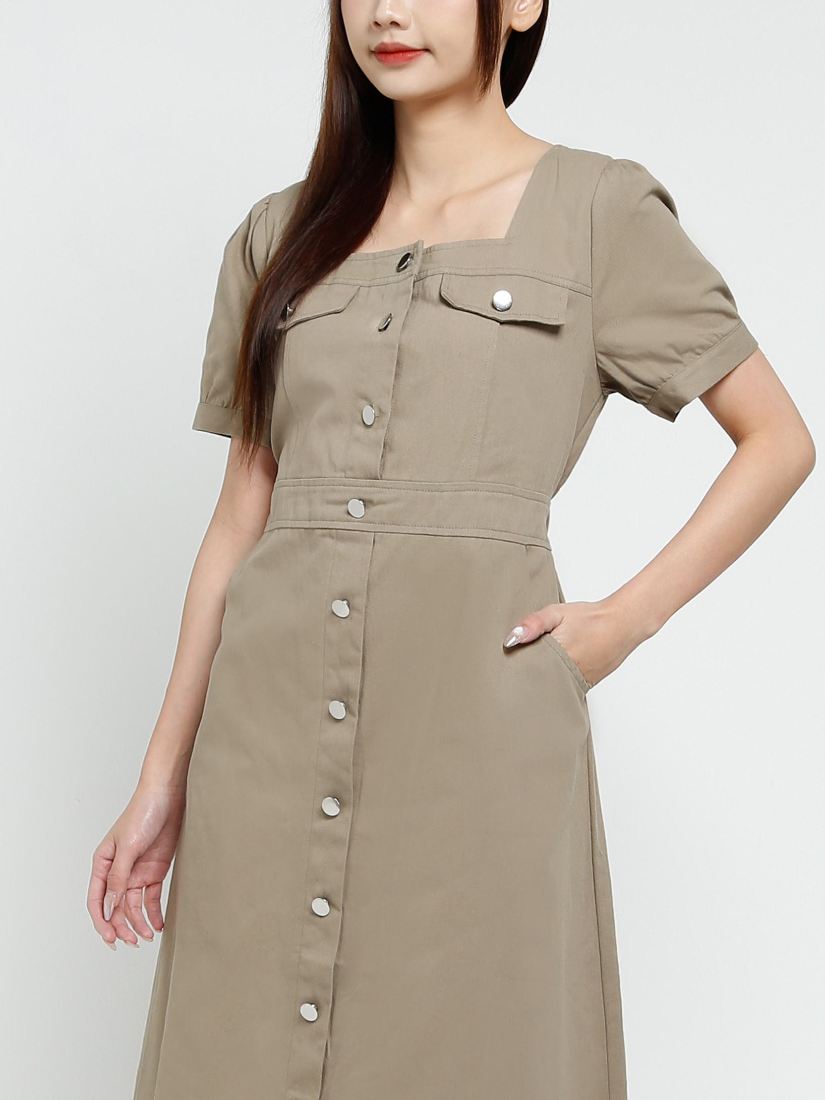 Front Breasted Button Dress 37035