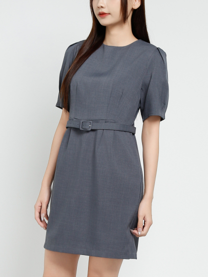 Formal Wear With Belt Dress 37050