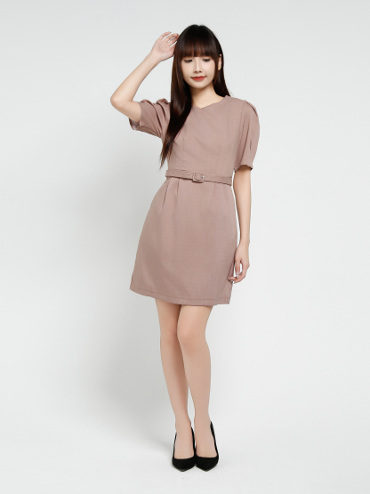 Formal Wear With Belt Dress 37050