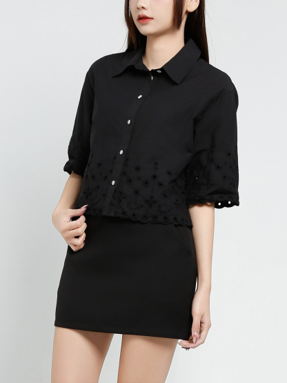 Eyelet Blouse 37058