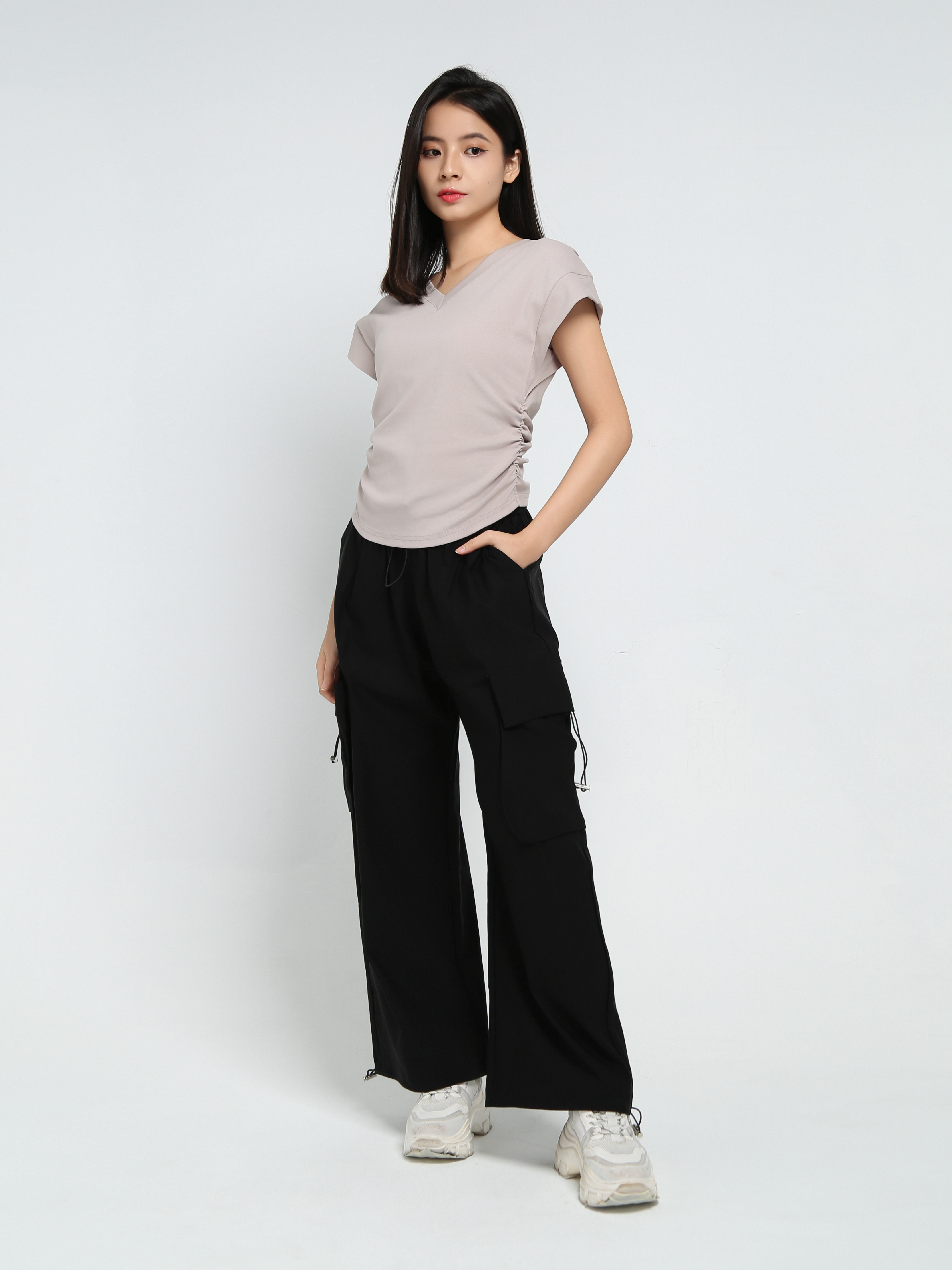 Side Pleated Top 37072