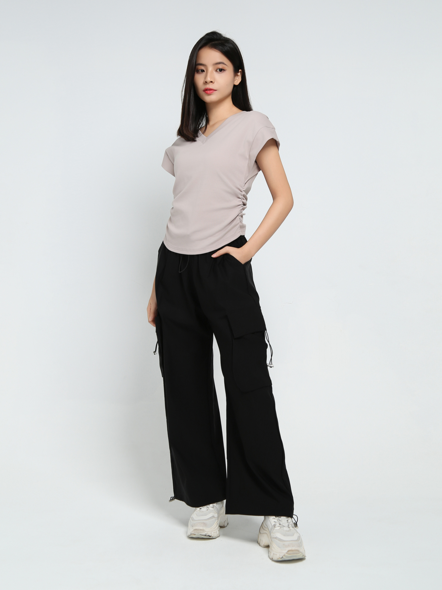 Side Pleated Top 37072
