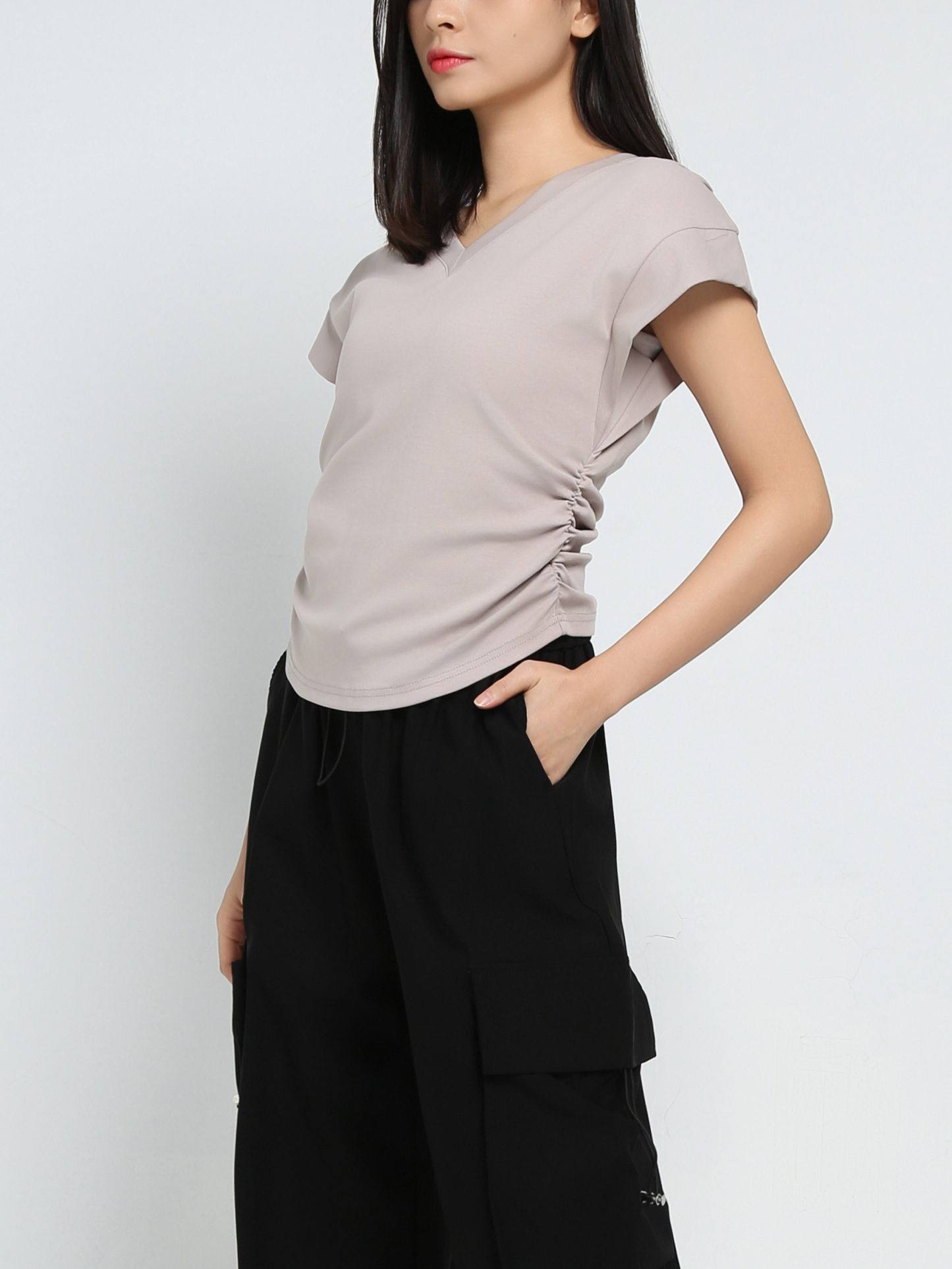 Side Pleated Top 37072