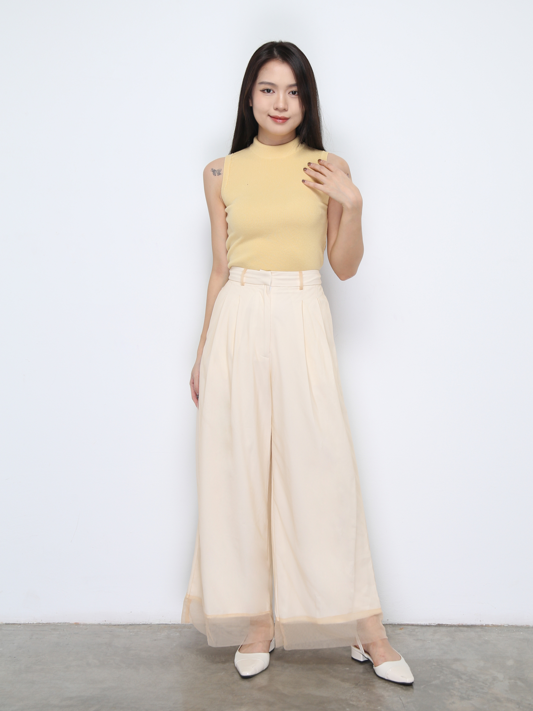 High Waist Wide Leg Long Pants 37073