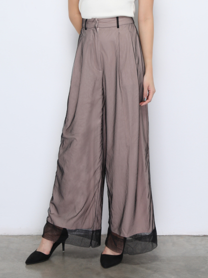 High Waist Wide Leg Long Pants 37073