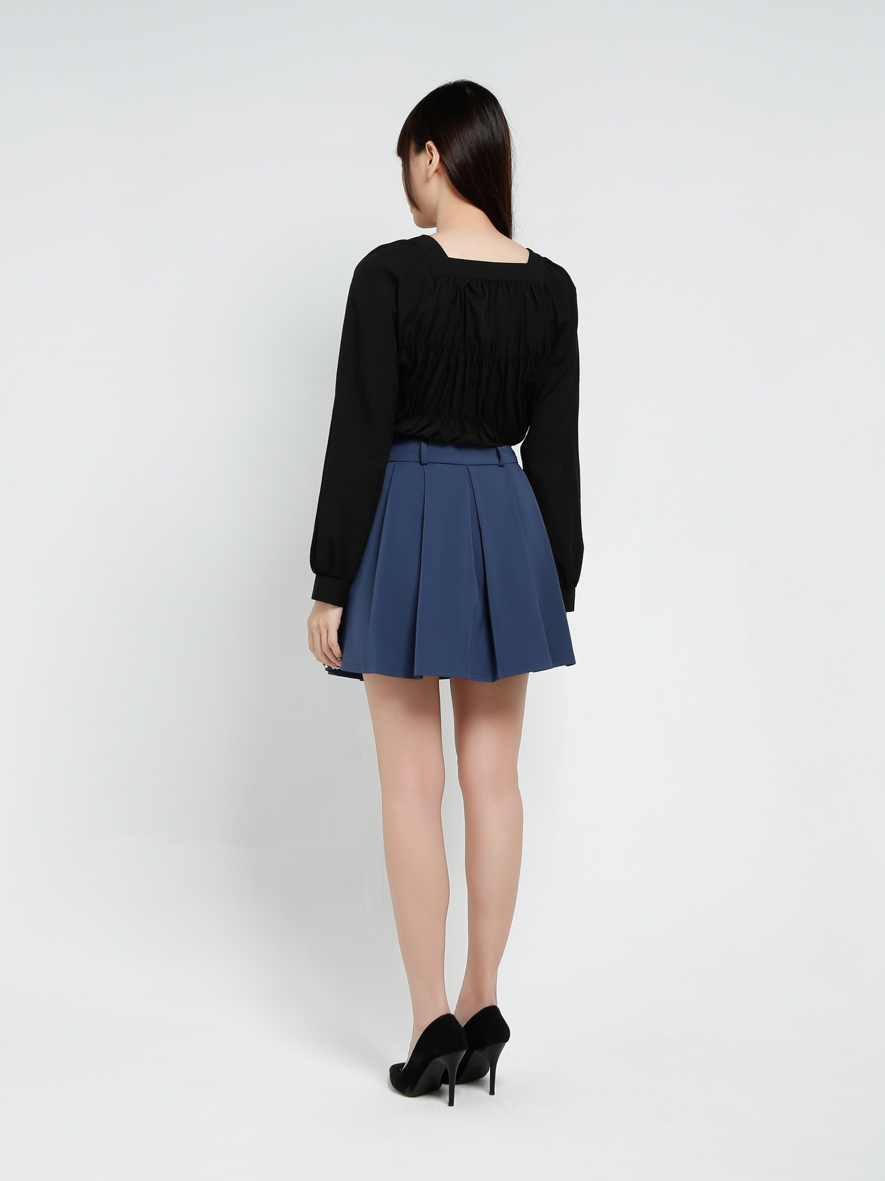 Pleated Skirt Pant With Belt 37080