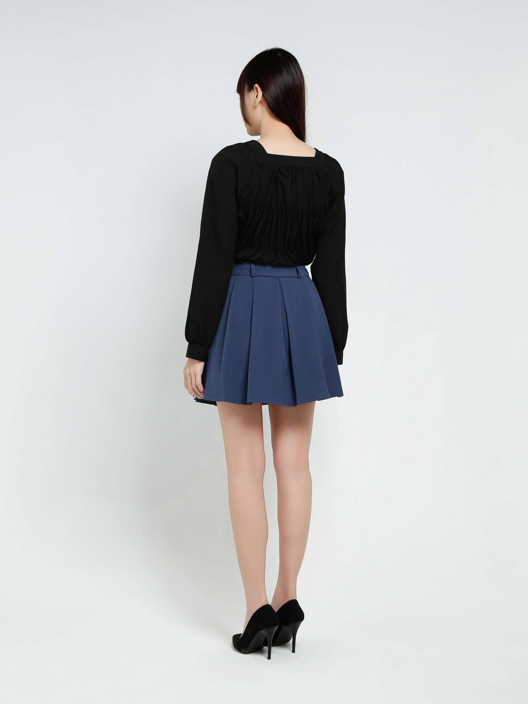 Pleated Skirt Pant With Belt 37080