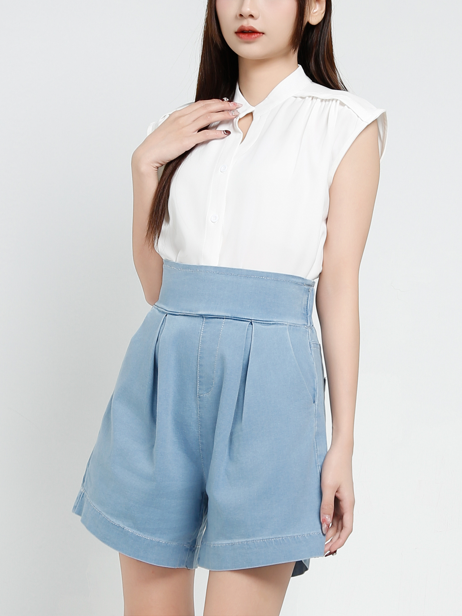 Denim Short Pants 37129