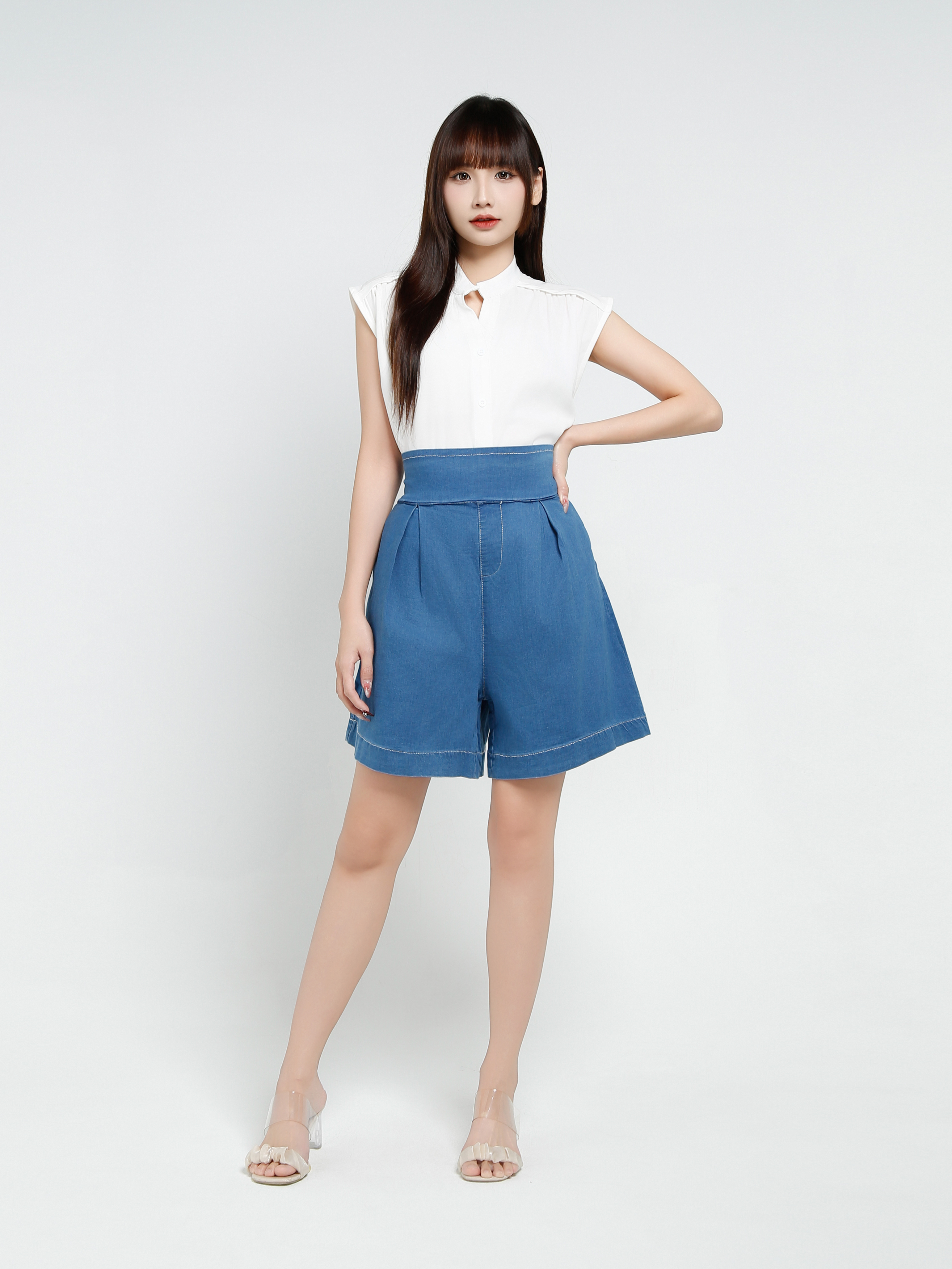Denim Short Pants 37129