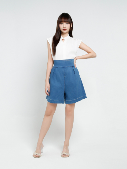 Denim Short Pants 37129