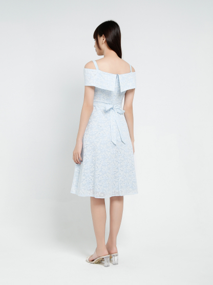 Off Shoulder Back Zip Dress 37146