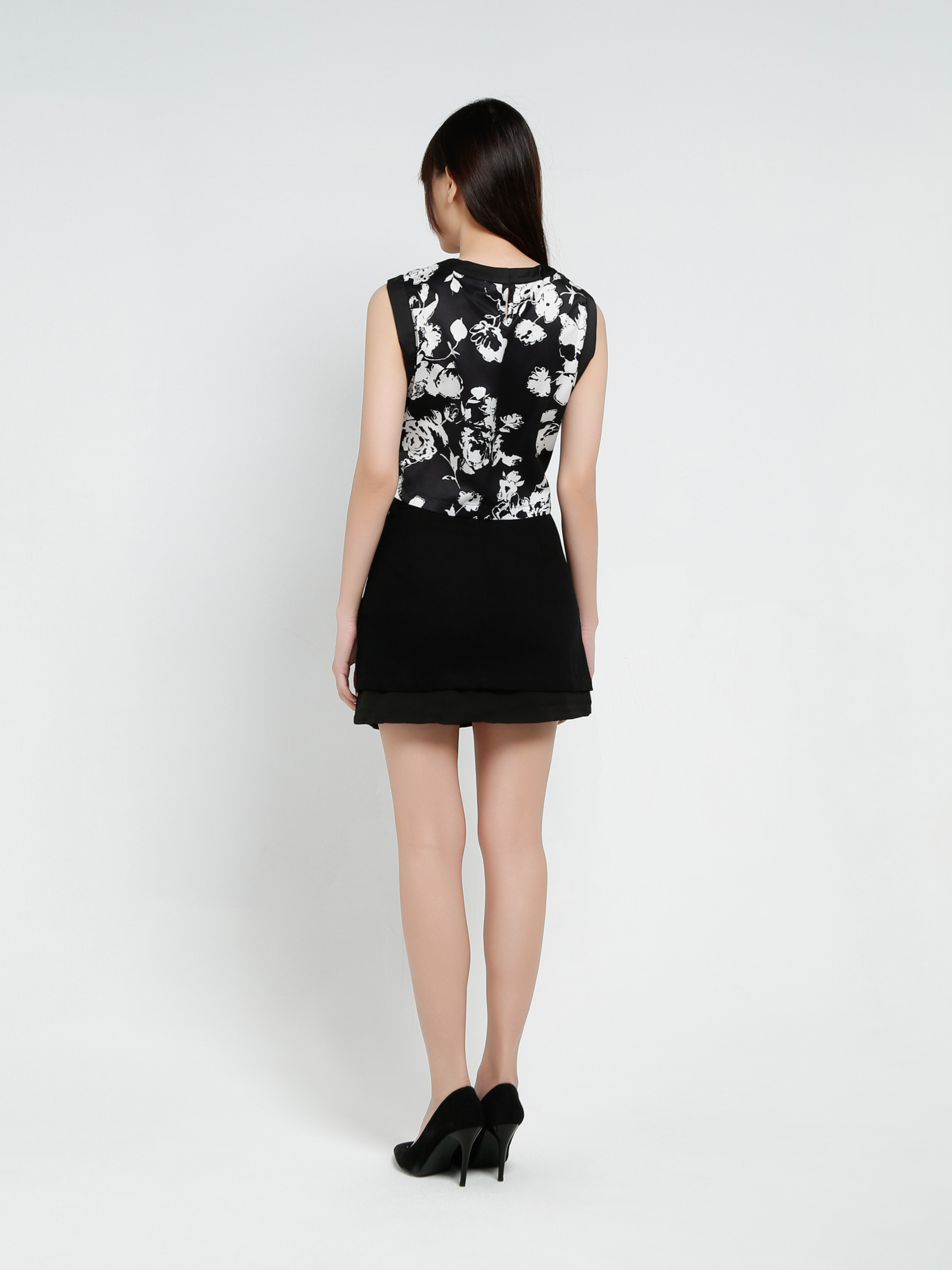 Sleeveless Flower Print Top 37176