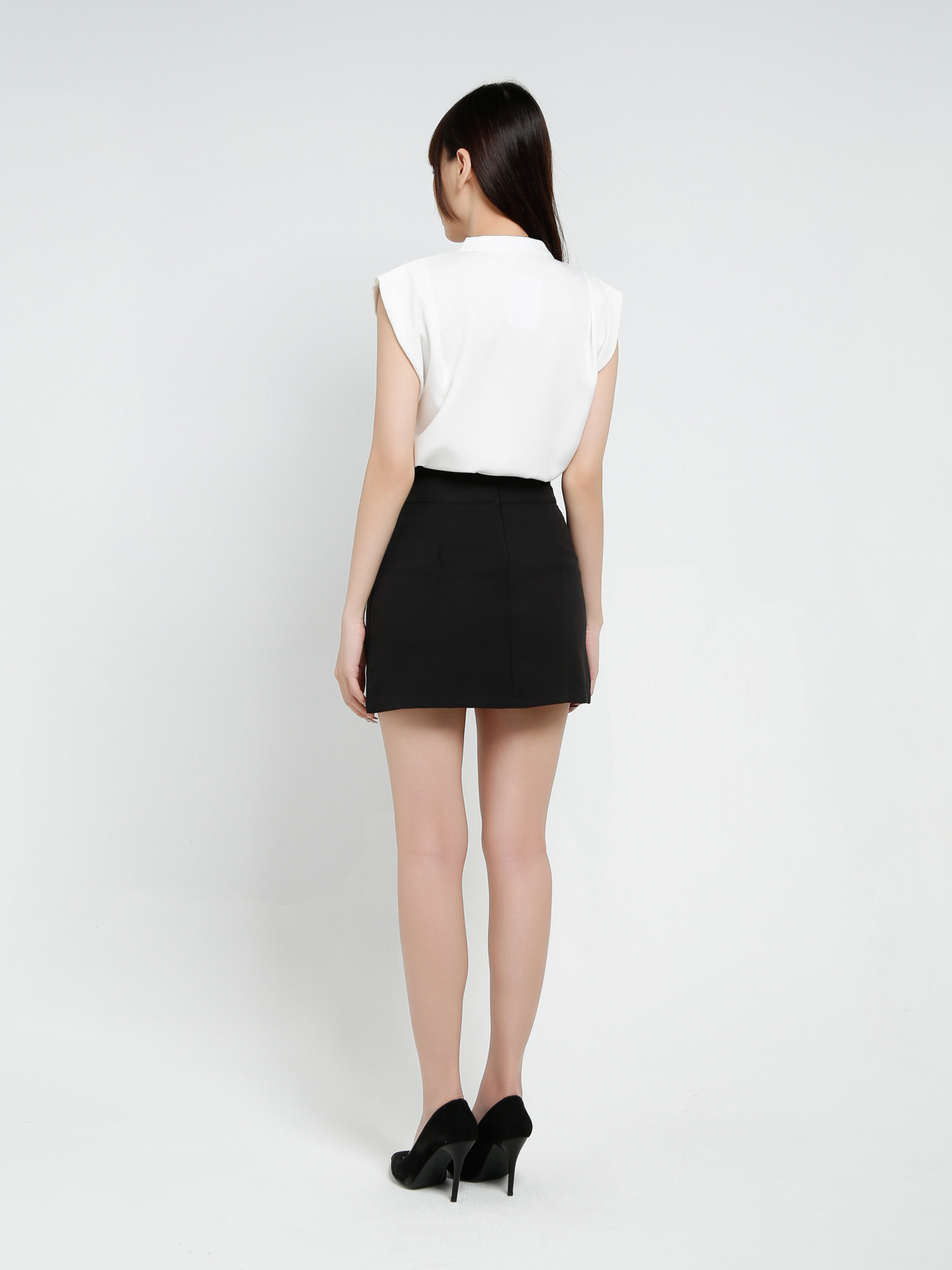 Sleeveless Top With Skirt Pant Set 37181