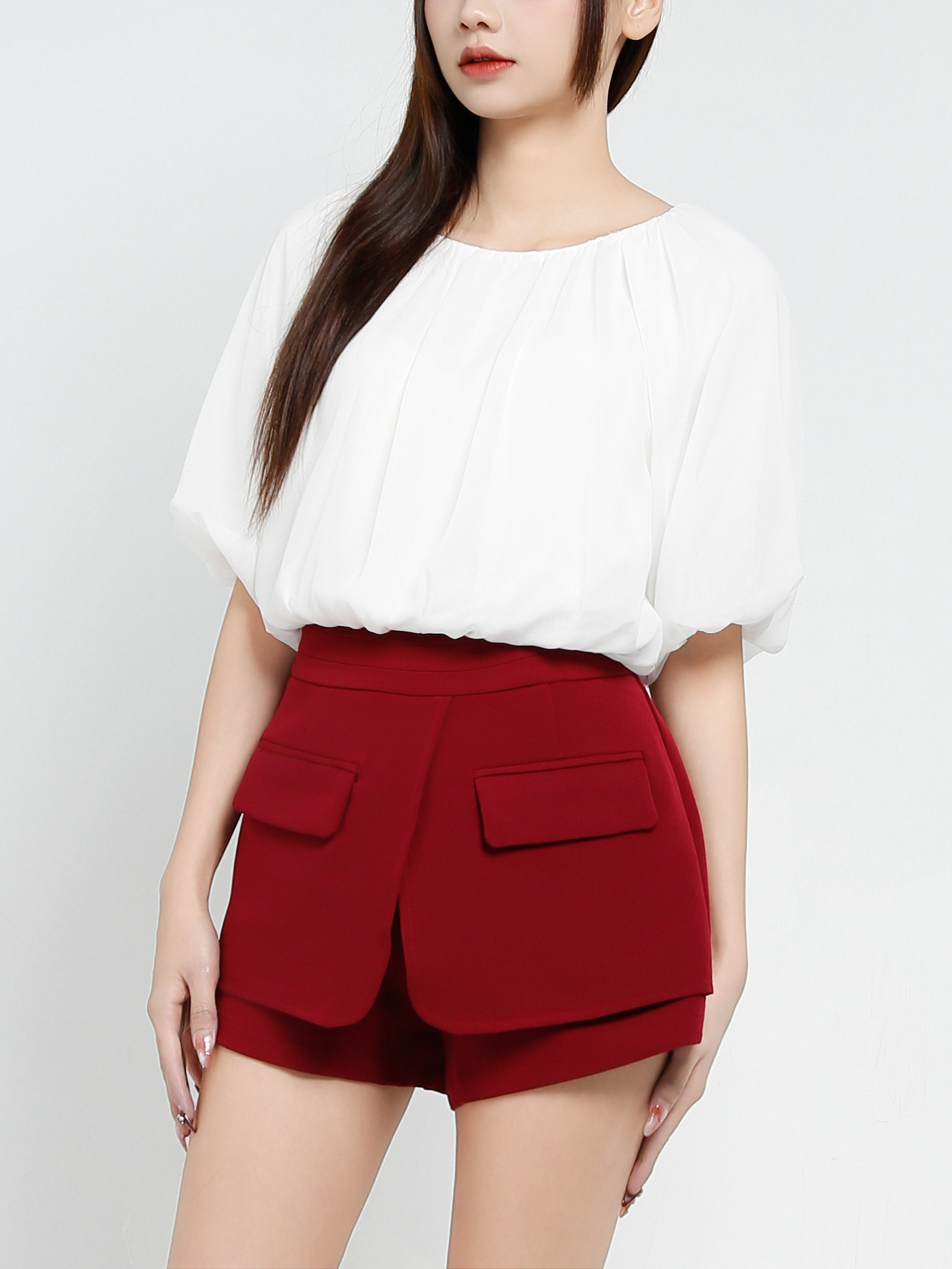 Long Sleeve Chiffon Top 37189