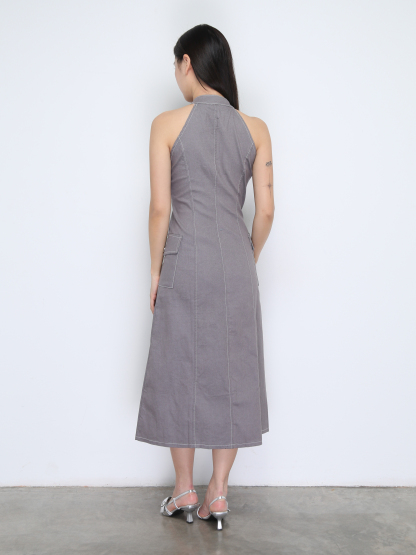 Sleeveless Front Zip Dress 37211