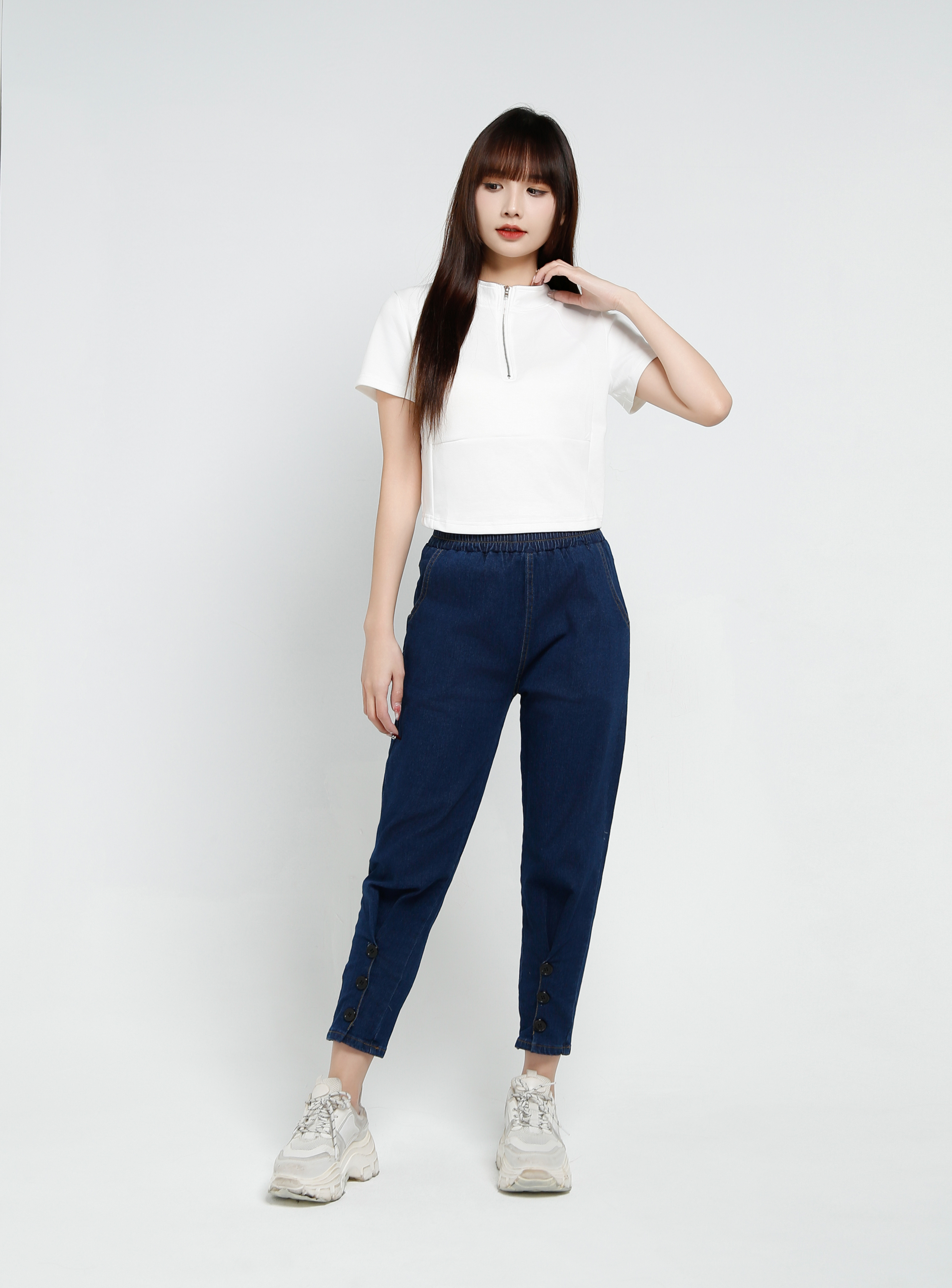 Front Zip Crop Top 37229