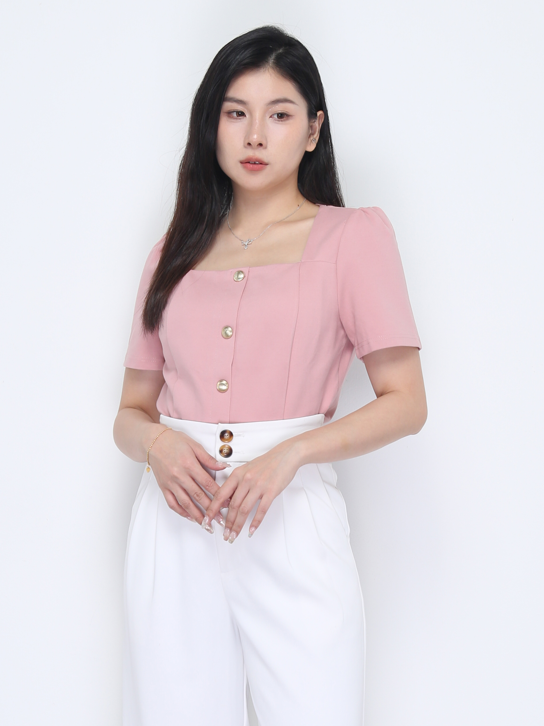 Roma Front Button Top 37233