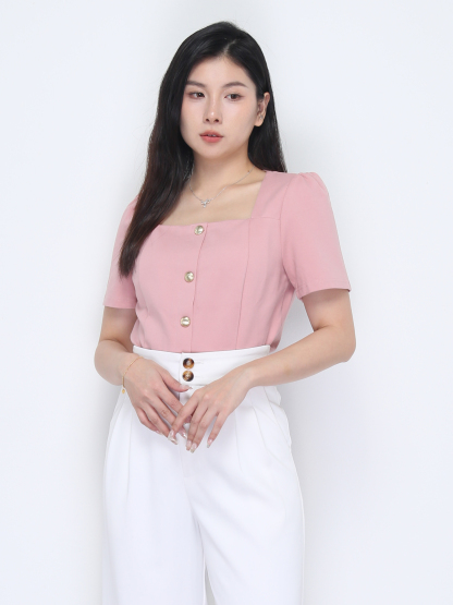 Roma Front Button Top 37233