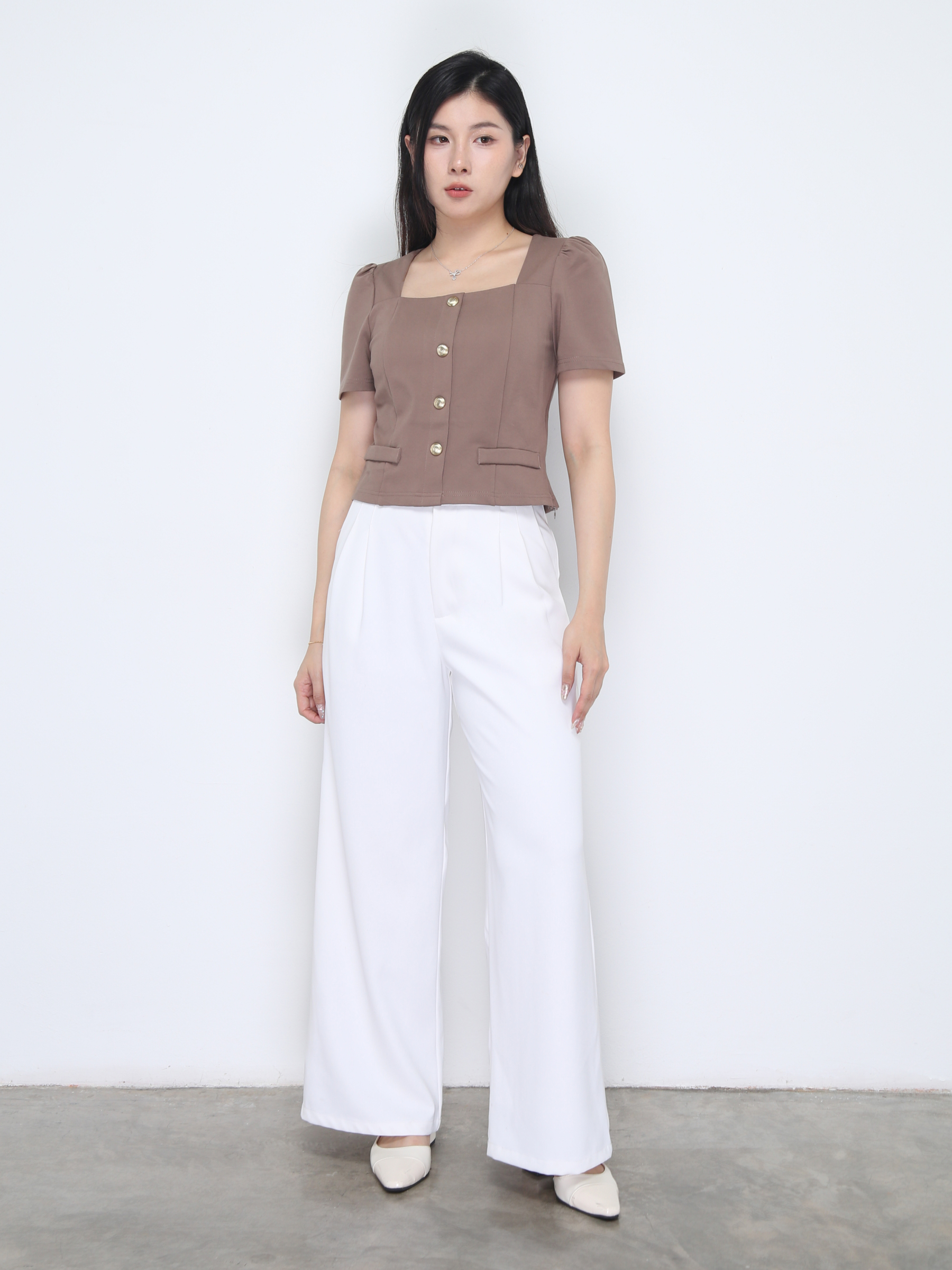 Roma Front Button Top 37233