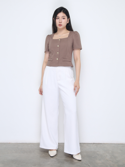 Roma Front Button Top 37233