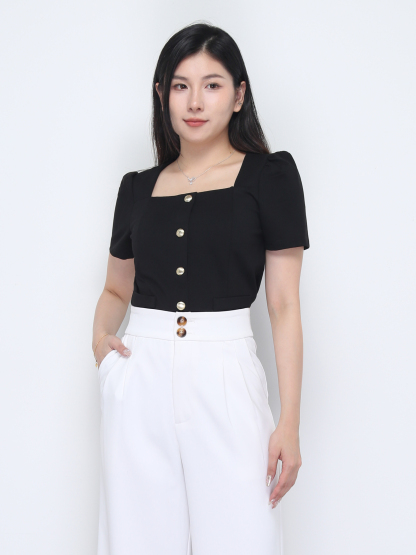 Roma Front Button Top 37233