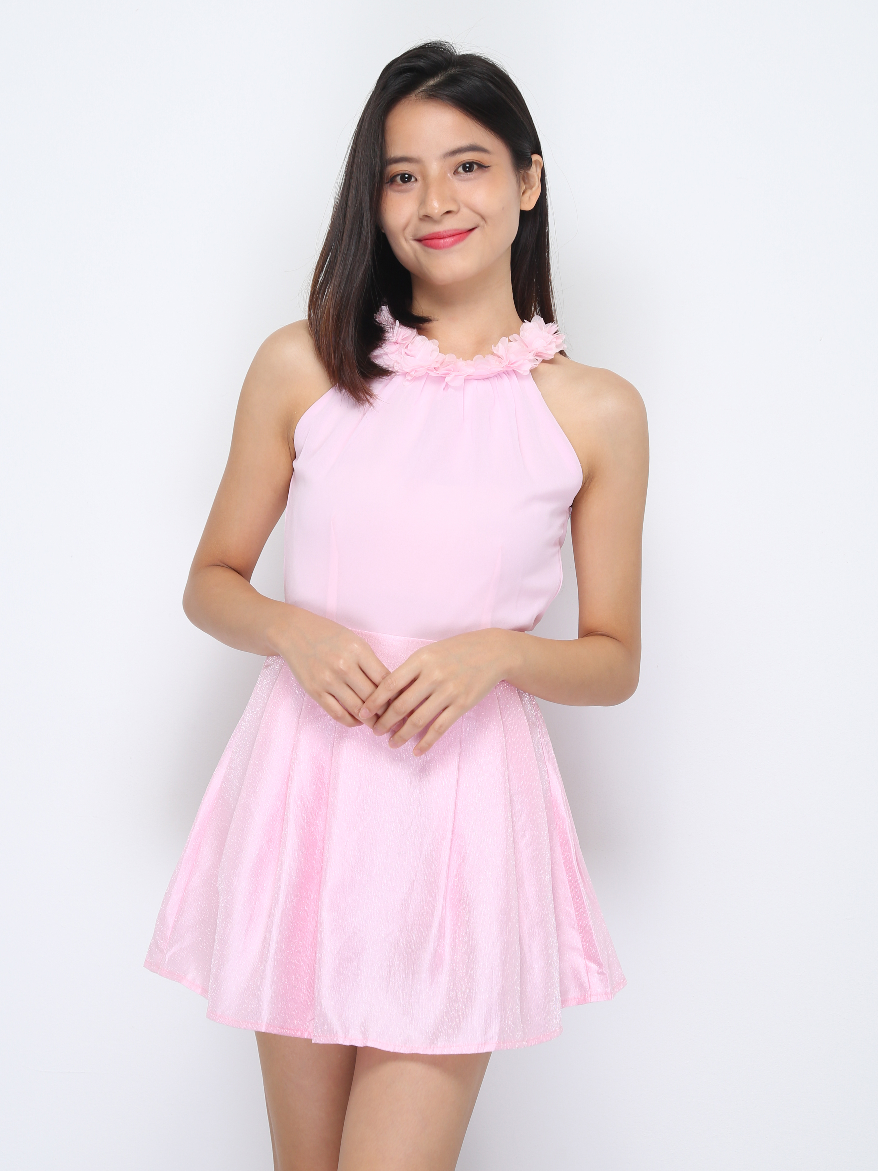 Sleeveless Top With Skirt Pant Set 37260