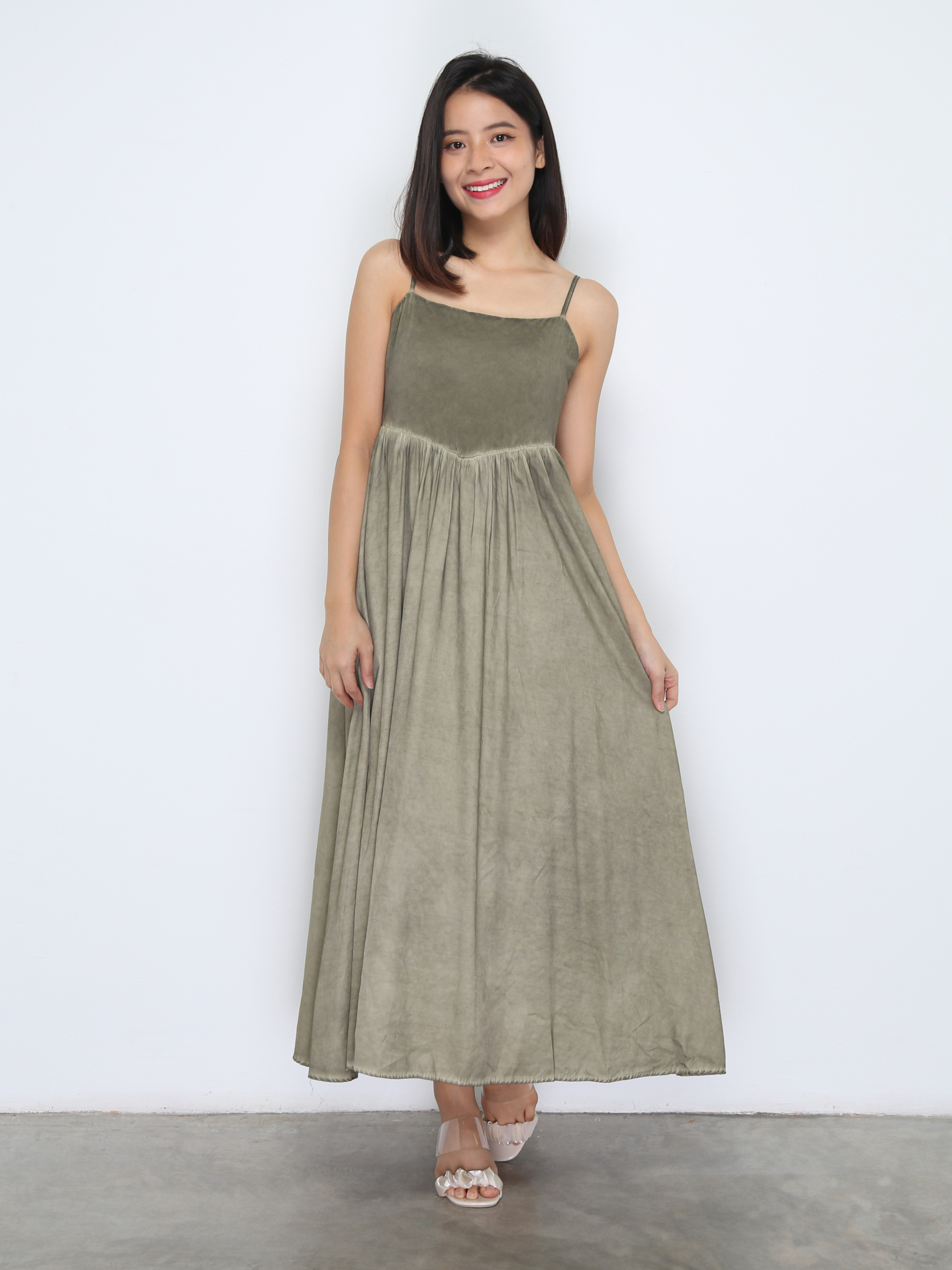 Sleeveless Pleated Dress 37264