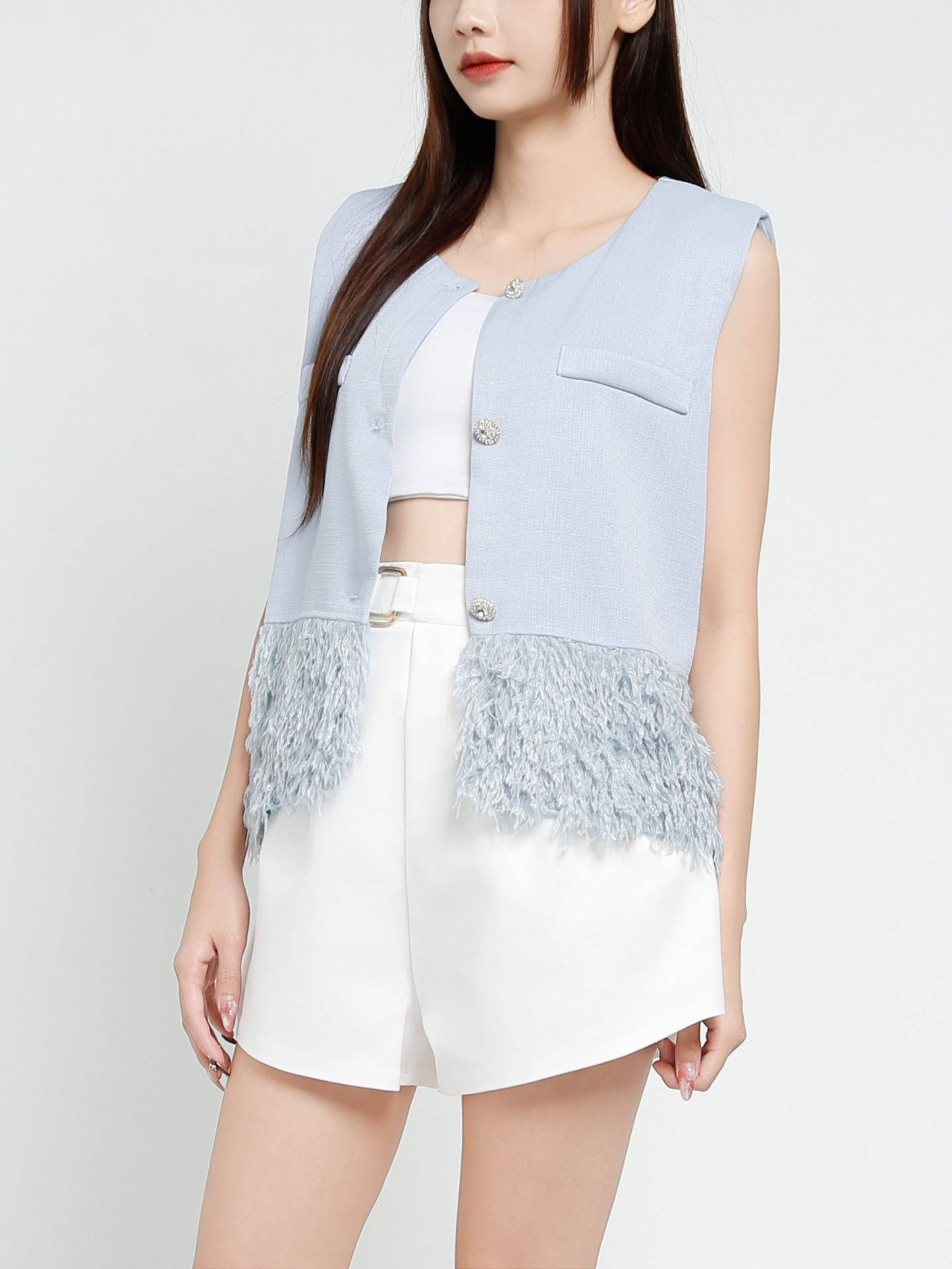Sleeveless Tassel Top 37285
