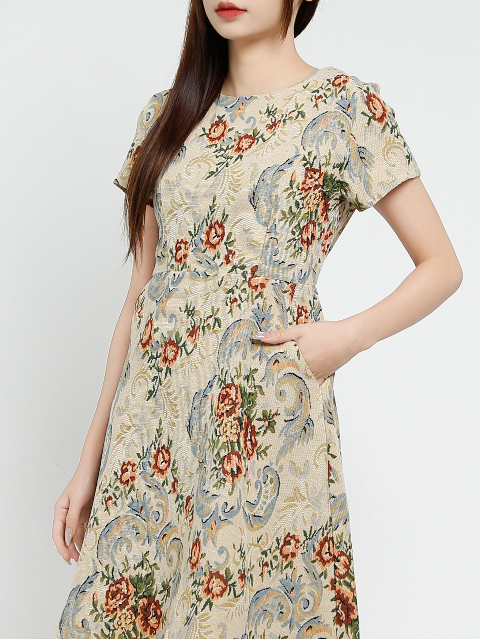 Batik Pattern Dress 37310