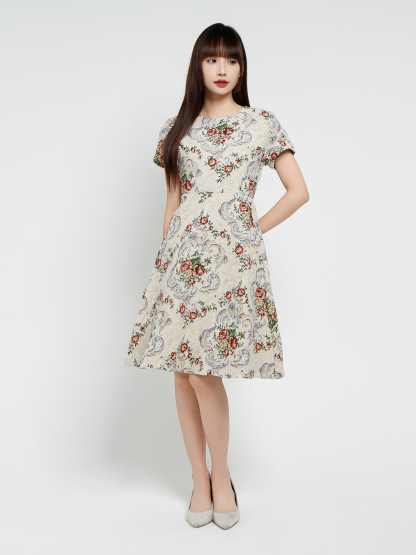 Batik Pattern Dress 37310