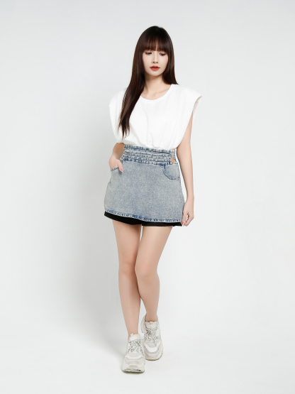 Denim Skirt Pants 37328