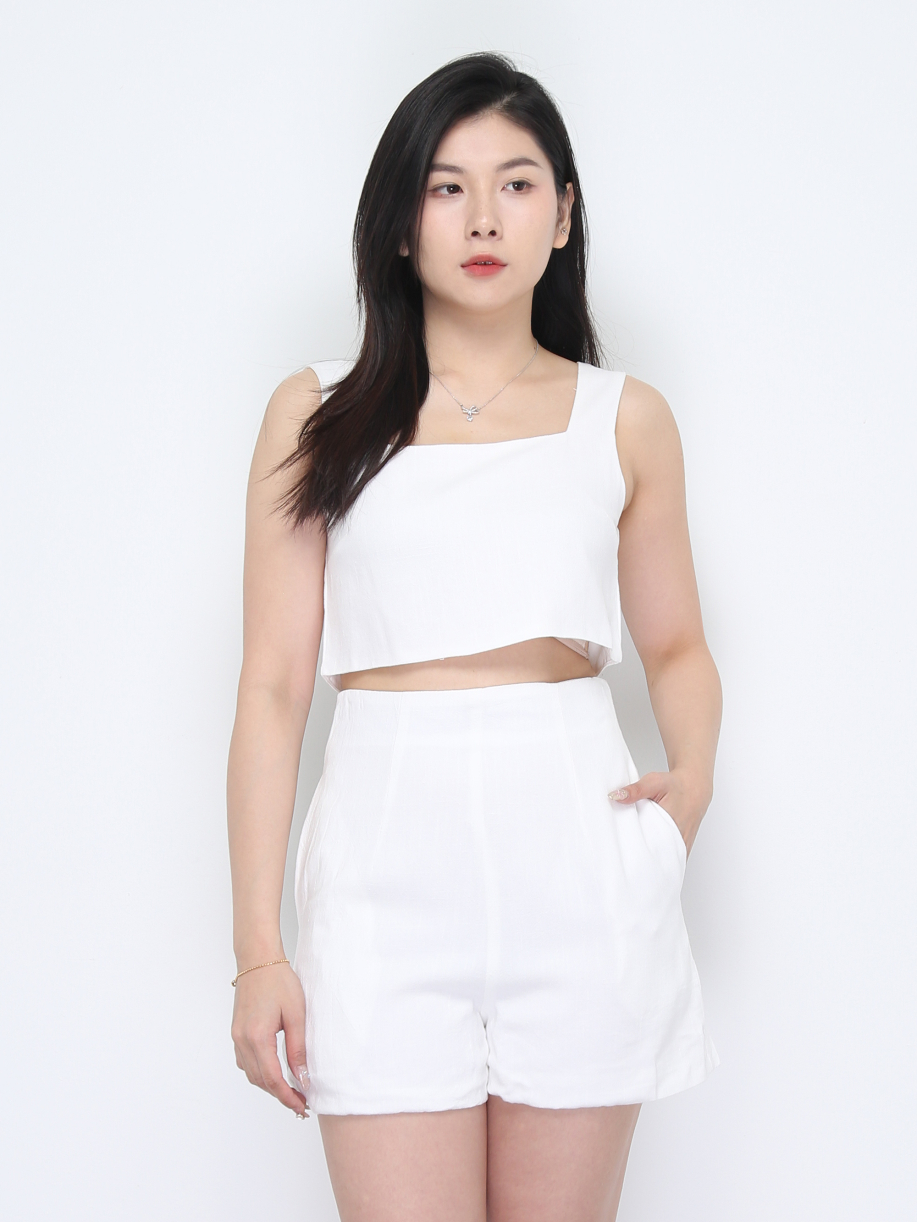Sleeveless Top With Short Pant Set 37337