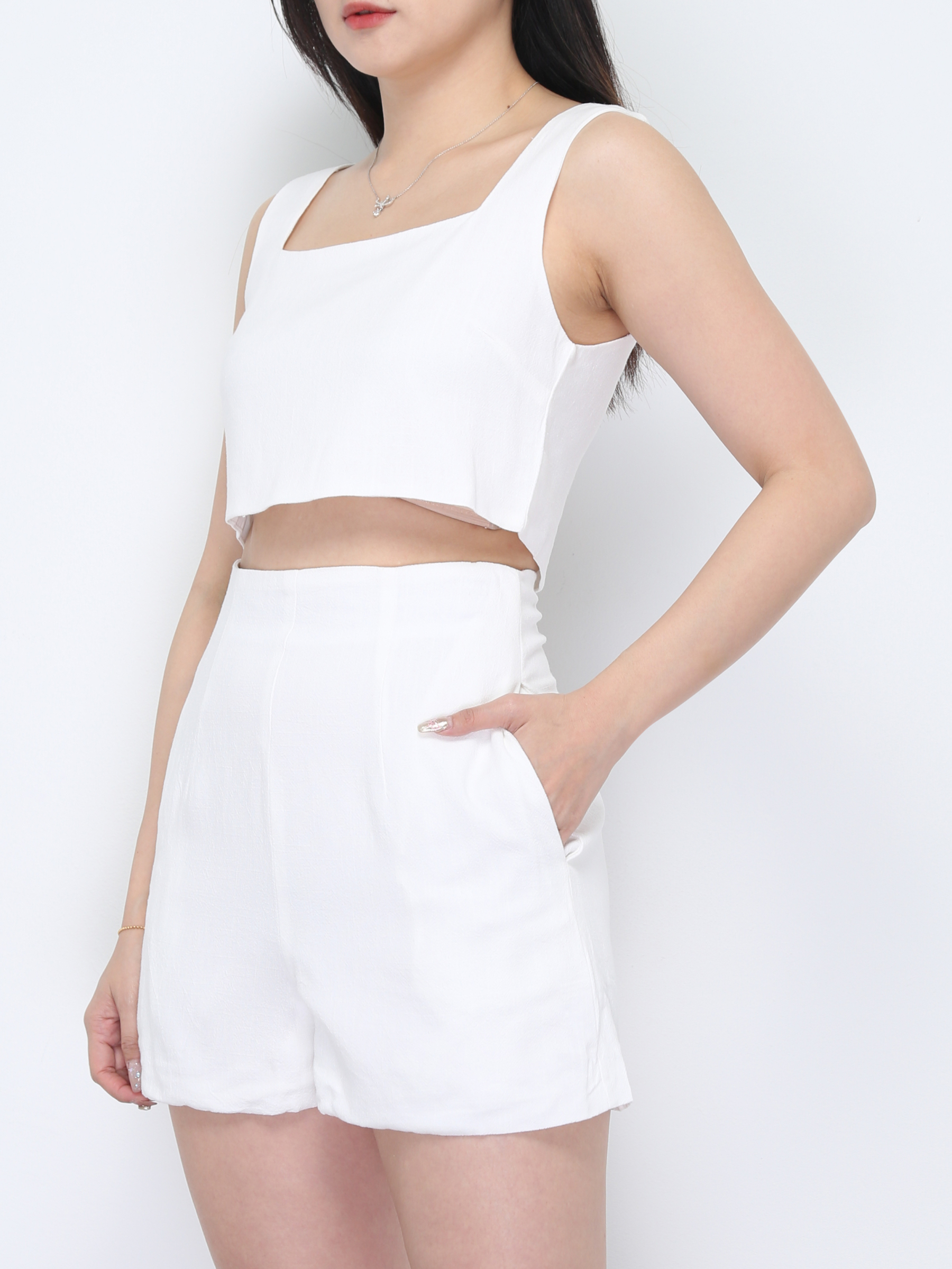 Sleeveless Top With Short Pant Set 37337