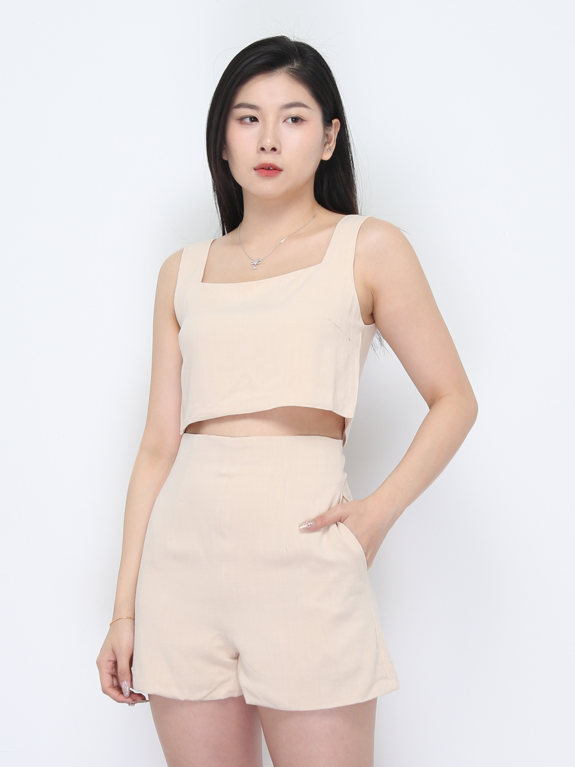 Sleeveless Top With Short Pant Set 37337