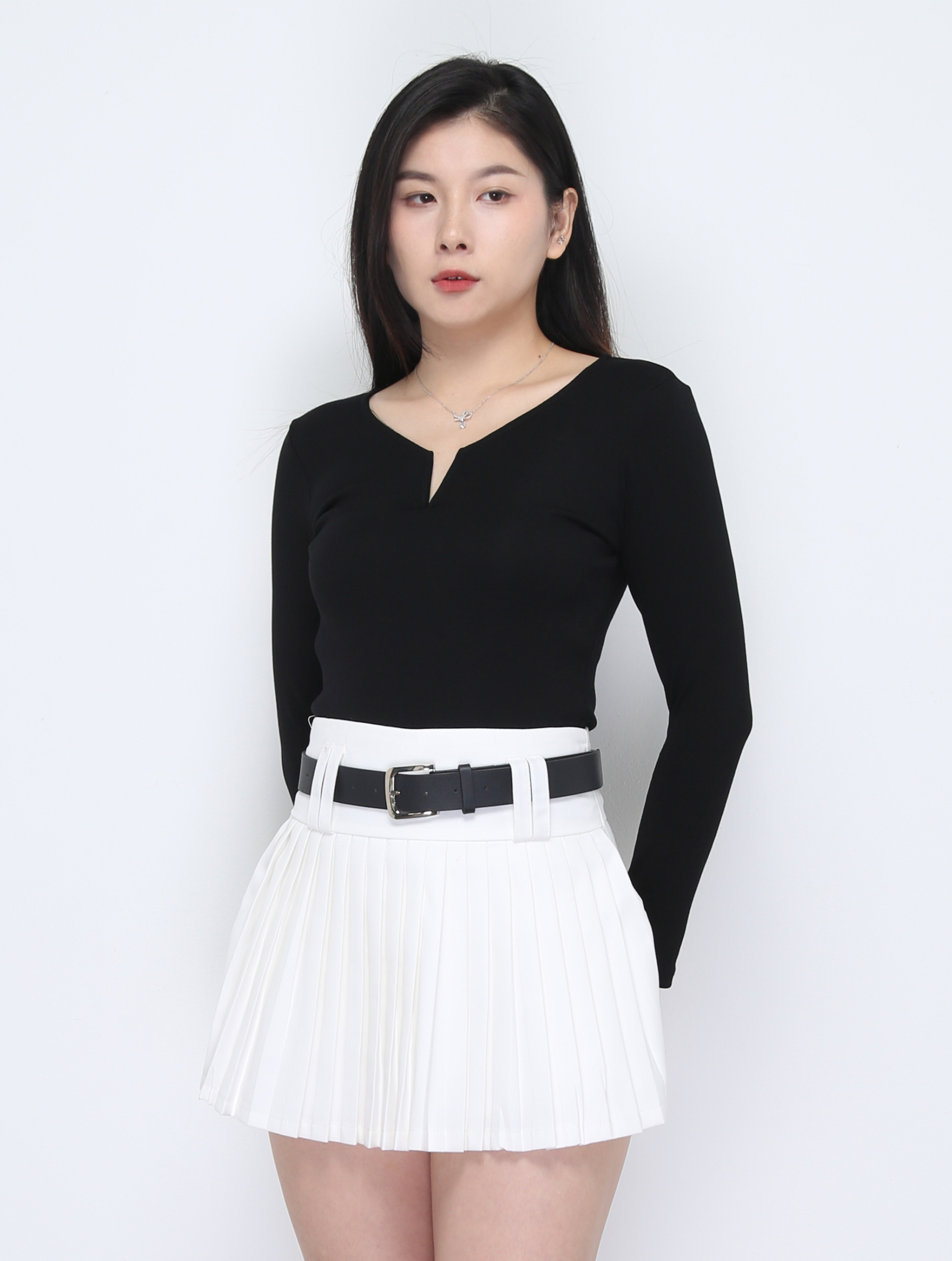 Long Sleeve V Neck Top 37342