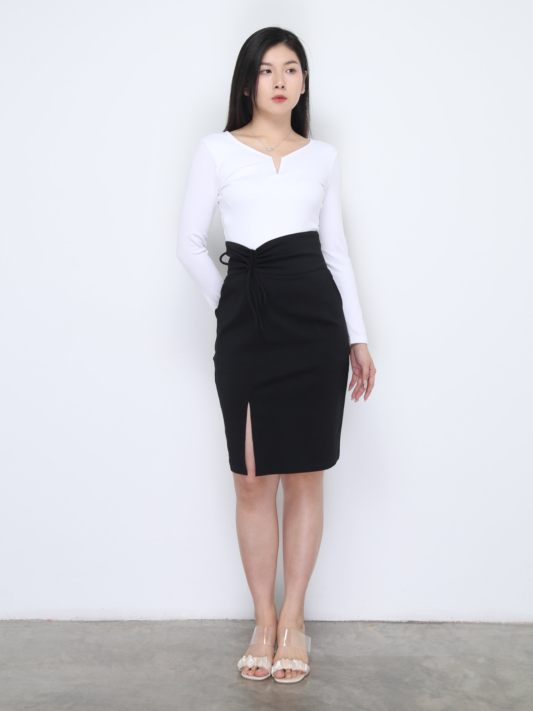 Long Sleeve V Neck Top 37342