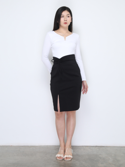 Long Sleeve V Neck Top 37342